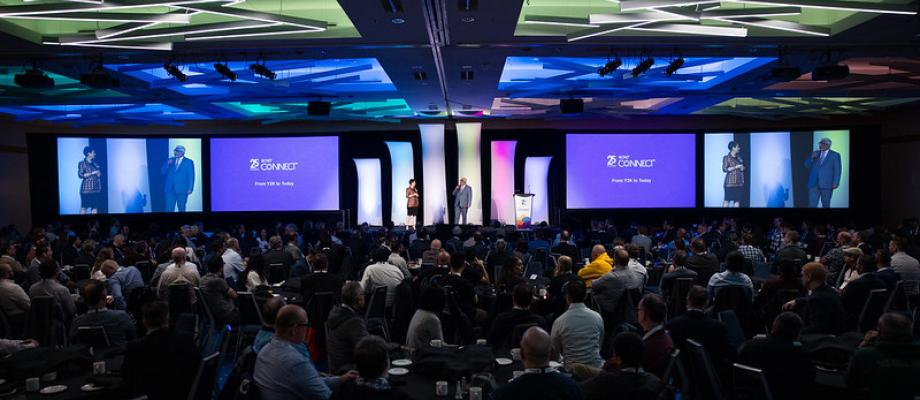Wide shot of the BCNET conference 